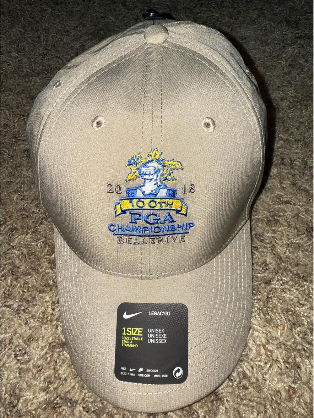 Nike Legacy91 Dri-Fit Hat 2018 100th PGA Championship Bellerive Adjustable Golf